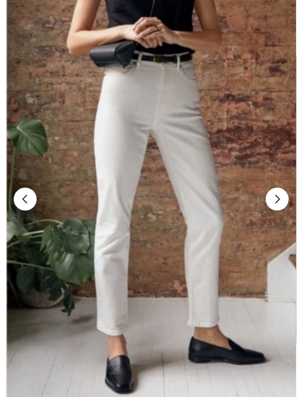 Everlane The Cheeky Jean Japanese Denim Bone Off White Women's Size 35, New